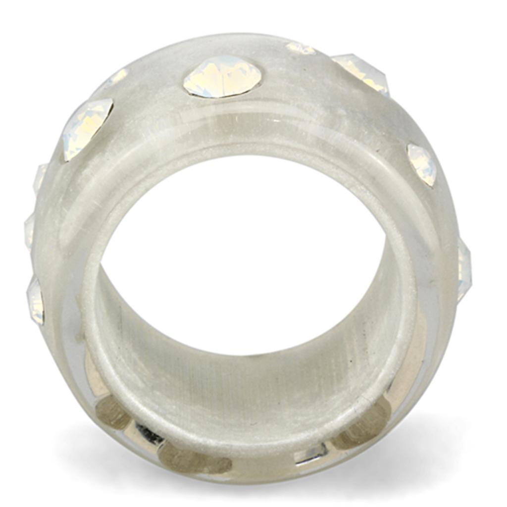 VL078 - Resin Ring with Top Grade Crystal in Aurora Borealis (Rainbow Effect)