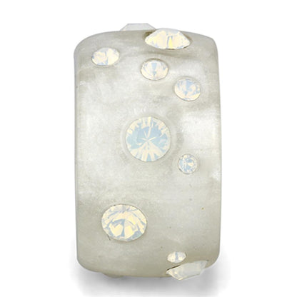 VL078 -  Resin Ring with Top Grade Crystal  in Aurora Borealis (Rainbow Effect)